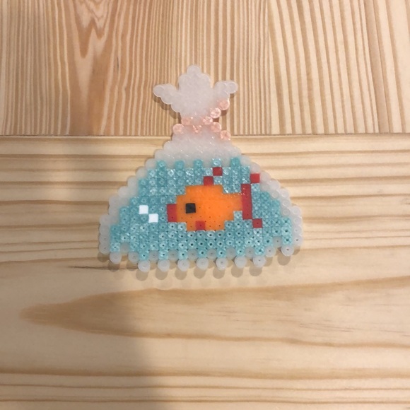Perler Bead Fish In A Plastic Bag - Picture 2 of 4